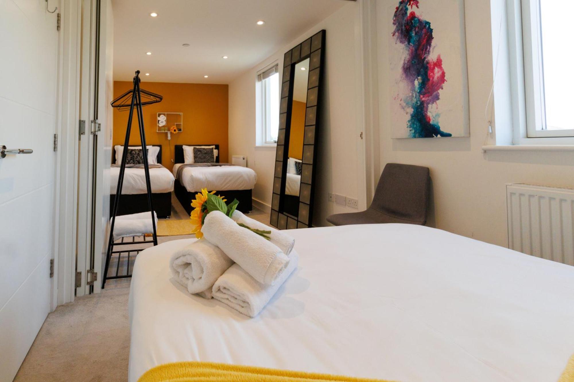 City Centre, Sleeps 7, Stunning Views & Parking, Interconnected Rooms Long Stay Work Contractor Leisure, Diamond Penthouse 剑桥 外观 照片